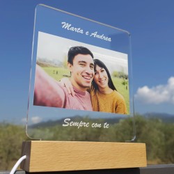 Stileitaliano lampada con foto personalizzata idea regalo anniversario compleanno led multicolore regali fidanzati