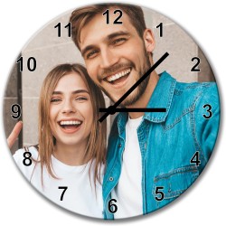 Stileitaliano Orologio da Parete personalizzato in legno moderno Orologi a muro con foto  Idea Regalo casa Rotondo