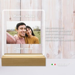 Lampada con foto personalizzata idea regalo anniversario compleanno per lui lei led multicolore regali fidanzati uomo donna