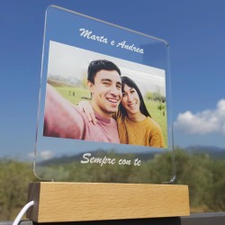 Lampada con foto personalizzata idea regalo anniversario compleanno per lui lei led multicolore regali fidanzati uomo donna