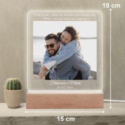 Lampada con foto personalizzata idea regalo anniversario compleanno per lui lei led multicolore regali fidanzati uomo donna
