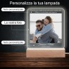 Lampada con foto personalizzata idea regalo anniversario compleanno per lui lei led multicolore regali fidanzati uomo donna
